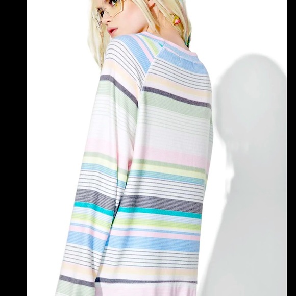 Wildfox Beach Towel Stripe Sommers Sweater And Sweat Pants - Picture 3 of 4